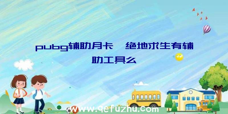 pubg辅助月卡、绝地求生有辅助工具么