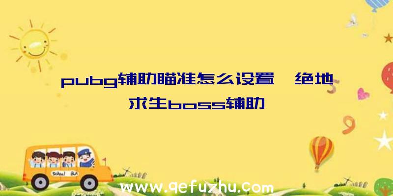 pubg辅助瞄准怎么设置、绝地求生boss辅助