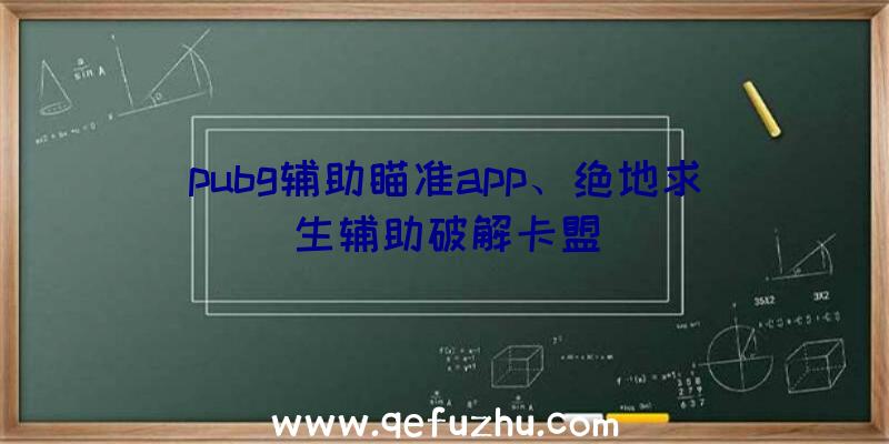 pubg辅助瞄准app、绝地求生辅助破解卡盟