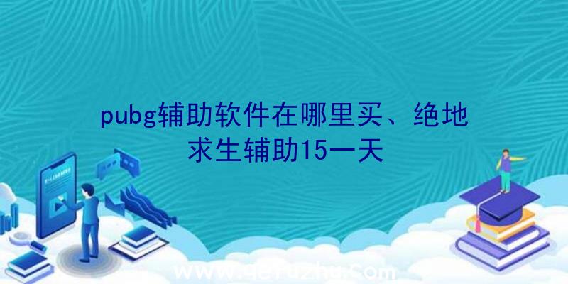 pubg辅助软件在哪里买、绝地求生辅助15一天