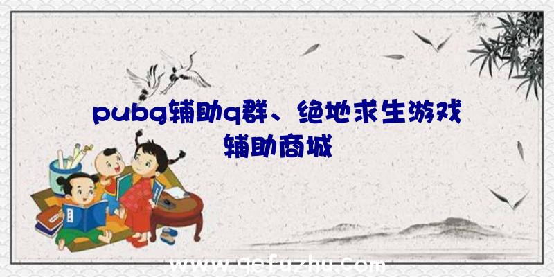 pubg辅助q群、绝地求生游戏辅助商城