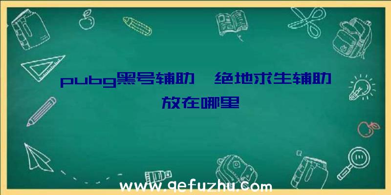 pubg黑号辅助、绝地求生辅助