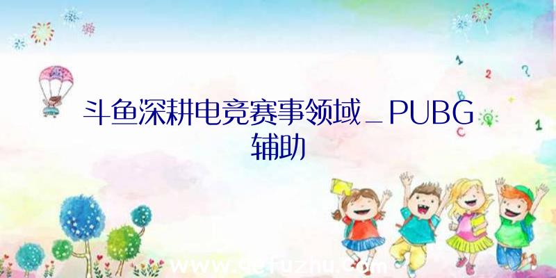 斗鱼深耕电竞赛事领域_PUBG辅助