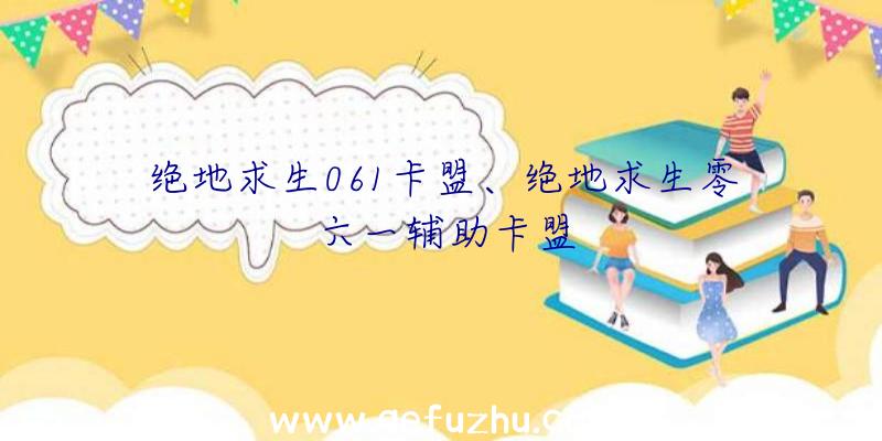 绝地求生061卡盟、绝地求生零六一辅助卡盟