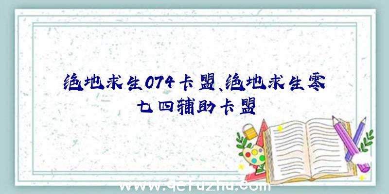 绝地求生074卡盟、绝地求生零七四辅助卡盟