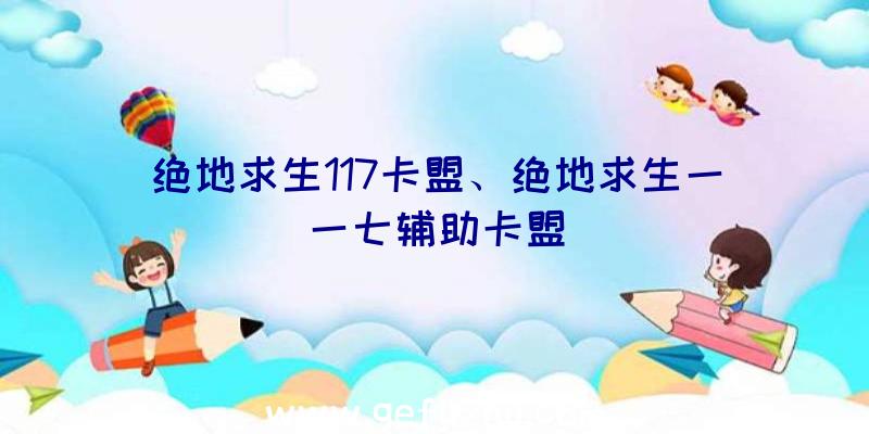 绝地求生117卡盟、绝地求生一一七辅助卡盟