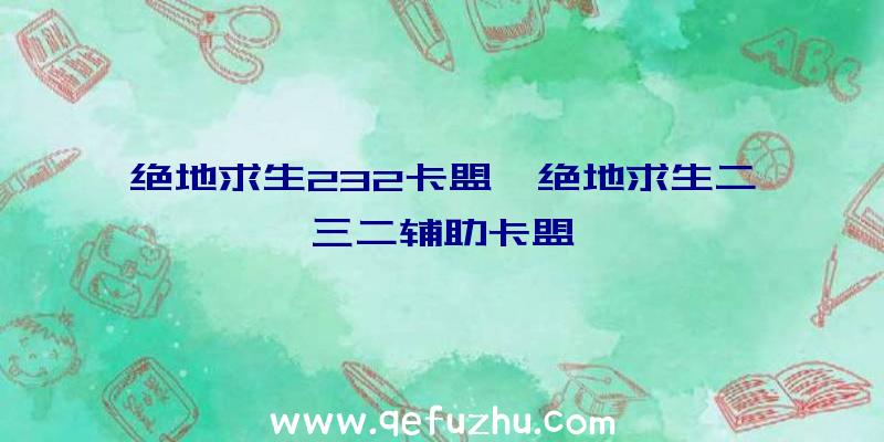 绝地求生232卡盟、绝地求生二三二辅助卡盟