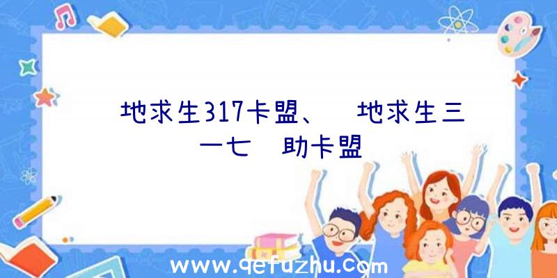 绝地求生317卡盟、绝地求生三一七辅助卡盟