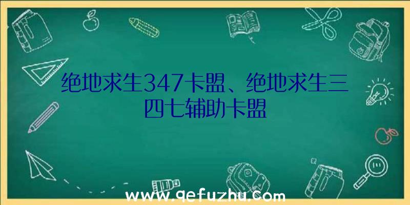 绝地求生347卡盟、绝地求生三四七辅助卡盟