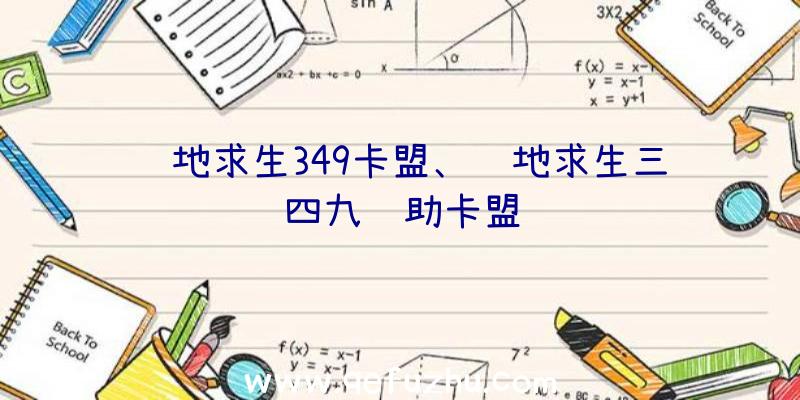 绝地求生349卡盟、绝地求生三四九辅助卡盟