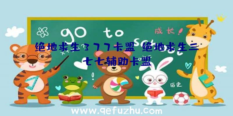 绝地求生377卡盟、绝地求生三七七辅助卡盟