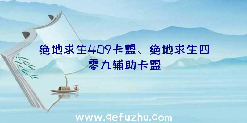 绝地求生409卡盟、绝地求生四零九辅助卡盟