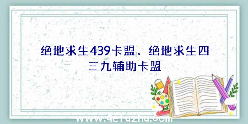 绝地求生439卡盟、绝地求生四三九辅助卡盟