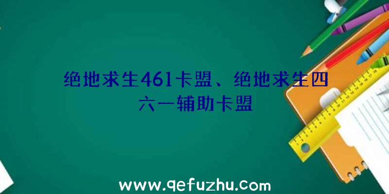 绝地求生461卡盟、绝地求生四六一辅助卡盟