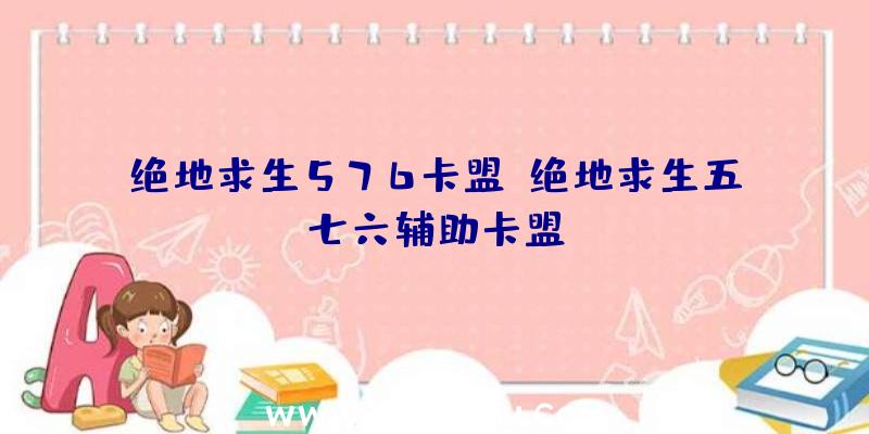 绝地求生576卡盟、绝地求生五七六辅助卡盟