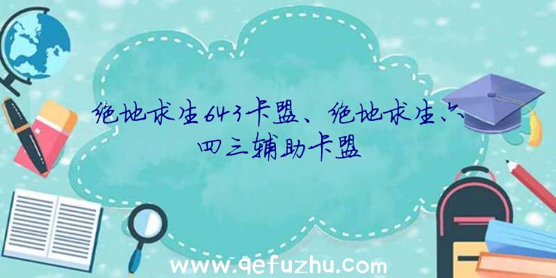 绝地求生643卡盟、绝地求生六四三辅助卡盟