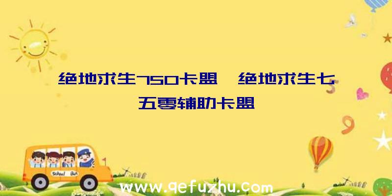 绝地求生750卡盟、绝地求生七五零辅助卡盟