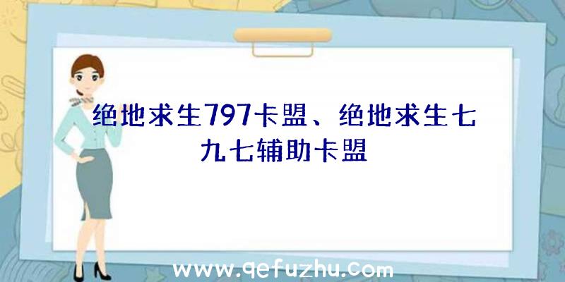 绝地求生797卡盟、绝地求生七九七辅助卡盟