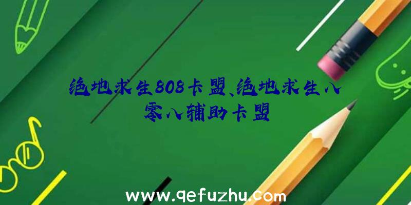 绝地求生808卡盟、绝地求生八零八辅助卡盟