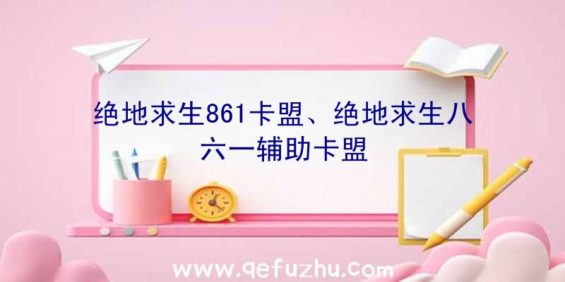 绝地求生861卡盟、绝地求生八六一辅助卡盟