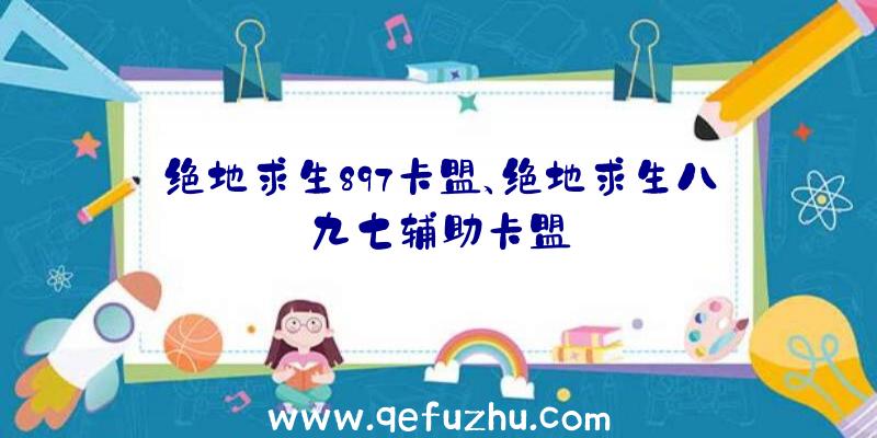 绝地求生897卡盟、绝地求生八九七辅助卡盟