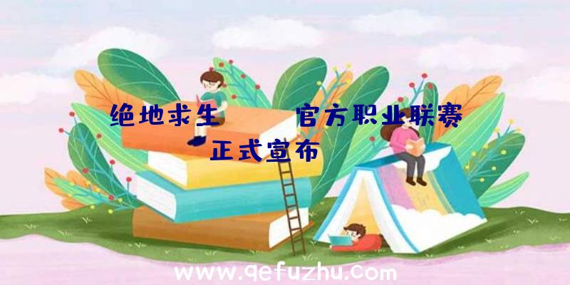 绝地求生:PUBG官方职业联赛正式宣布!PCL