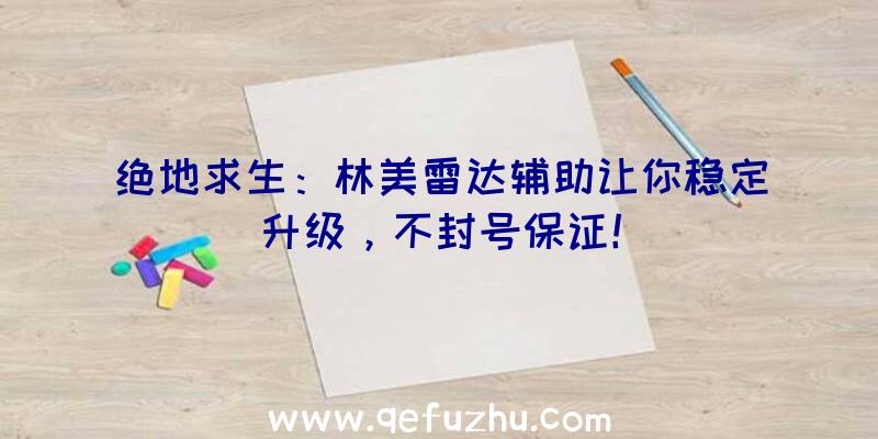 绝地求生：林美雷达辅助让你稳定升级，不封号保证！