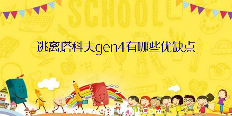 逃离塔科夫gen4有哪些优缺点